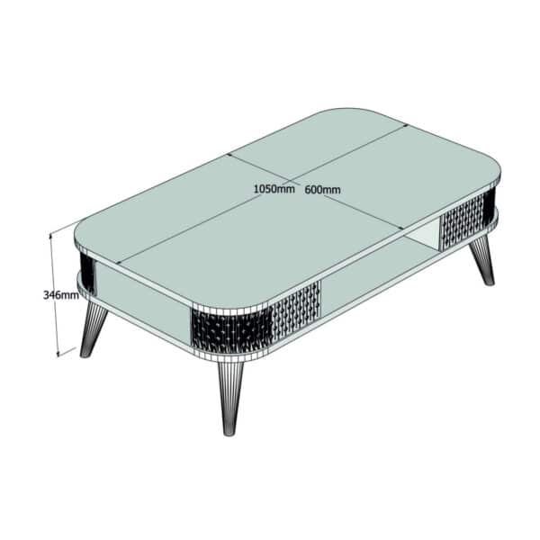 ΣΥΝΘΕΣΗ ΣΑΛΟΝΙΟΥ 2 ΤΜΧ ΛΕΥΚΟ & ΚΑΡΥΔΙ HM11848.03 - Image 4