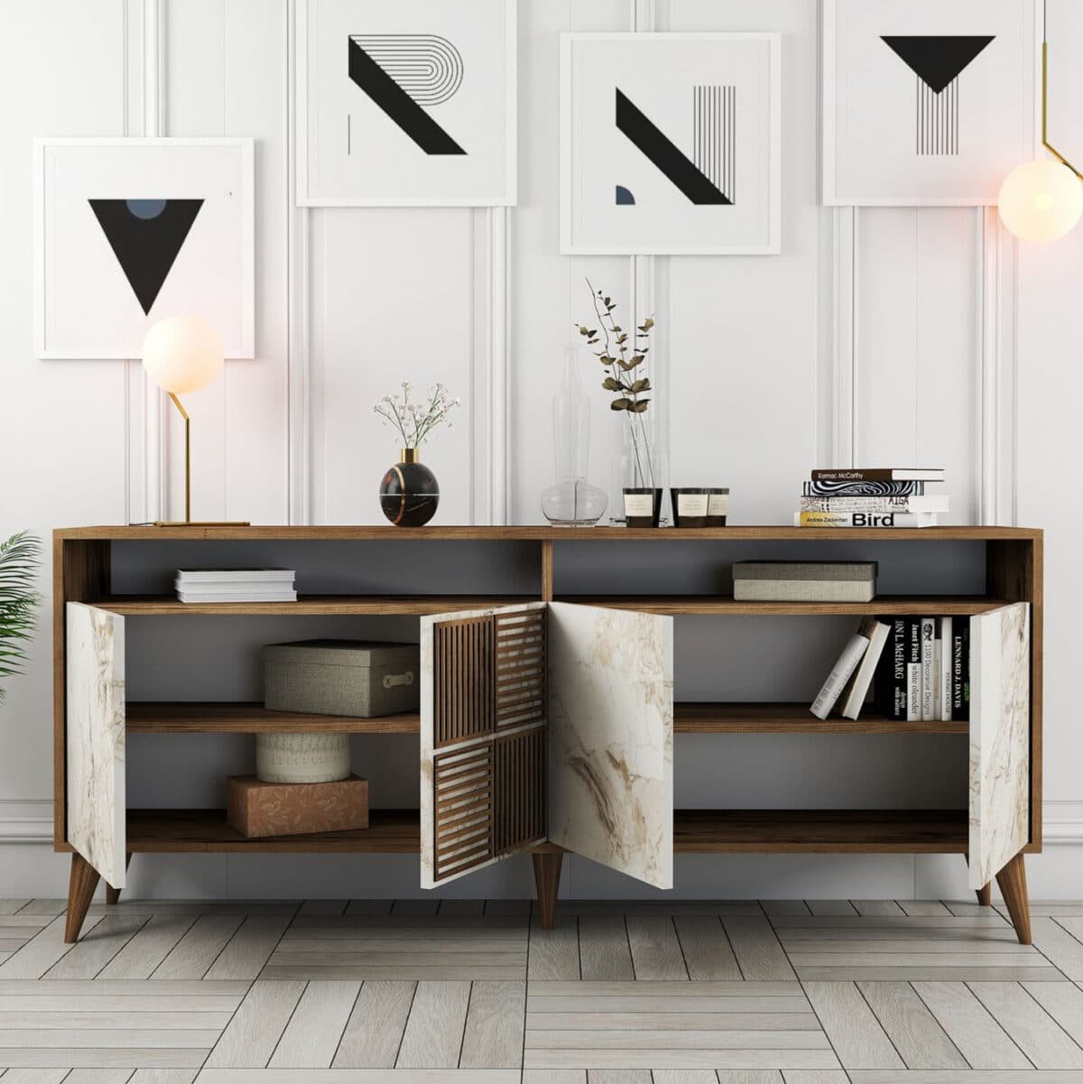 ΣΥΝΘΕΣΗ ΣΑΛΟΝΙΟΥ 3ΤΜΧ ΚΑΡΥΔΙ-ΛΕΥΚΟ ΜΑΡΜΑΡΟ HM11845.03 - Image 7