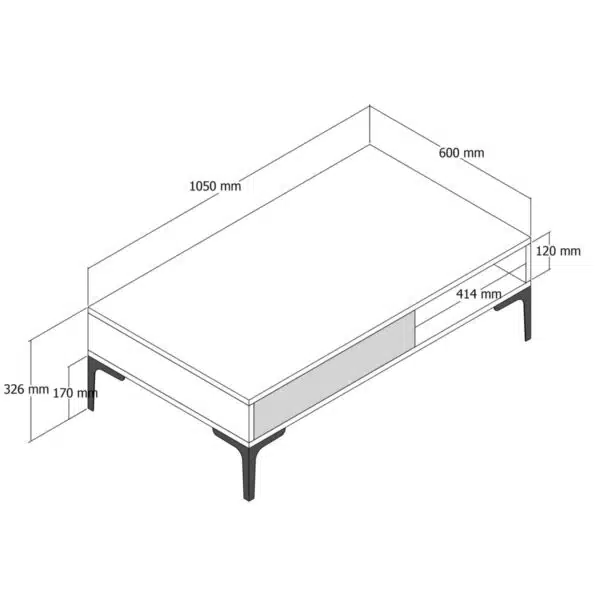 ΣΥΝΘΕΣΗ ΣΑΛΟΝΙΟΥ ΜΕΛΑΜΙΝΗΣ 2ΤΜΧ ΚΑΡΥΔΙ-BLACK MARBLE HM11855.01 - Image 4