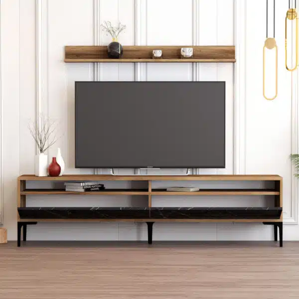 ΣΥΝΘΕΣΗ ΣΑΛΟΝΙΟΥ ΜΕΛΑΜΙΝΗΣ 2ΤΜΧ ΚΑΡΥΔΙ-BLACK MARBLE HM11855.01 - Image 6