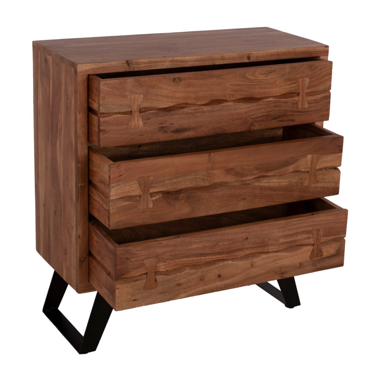 ΣΥΡΤΑΡΙΕΡΑ FANSI 3ΣΥΡΤΑΡΙΑ ΑΠΟ ΜΑΣΙΦ ΞΥΛΟ ΑΚΑΚΙΑΣ 80Χ35,5Χ86,5Υεκ. HM8474.11 - Image 4