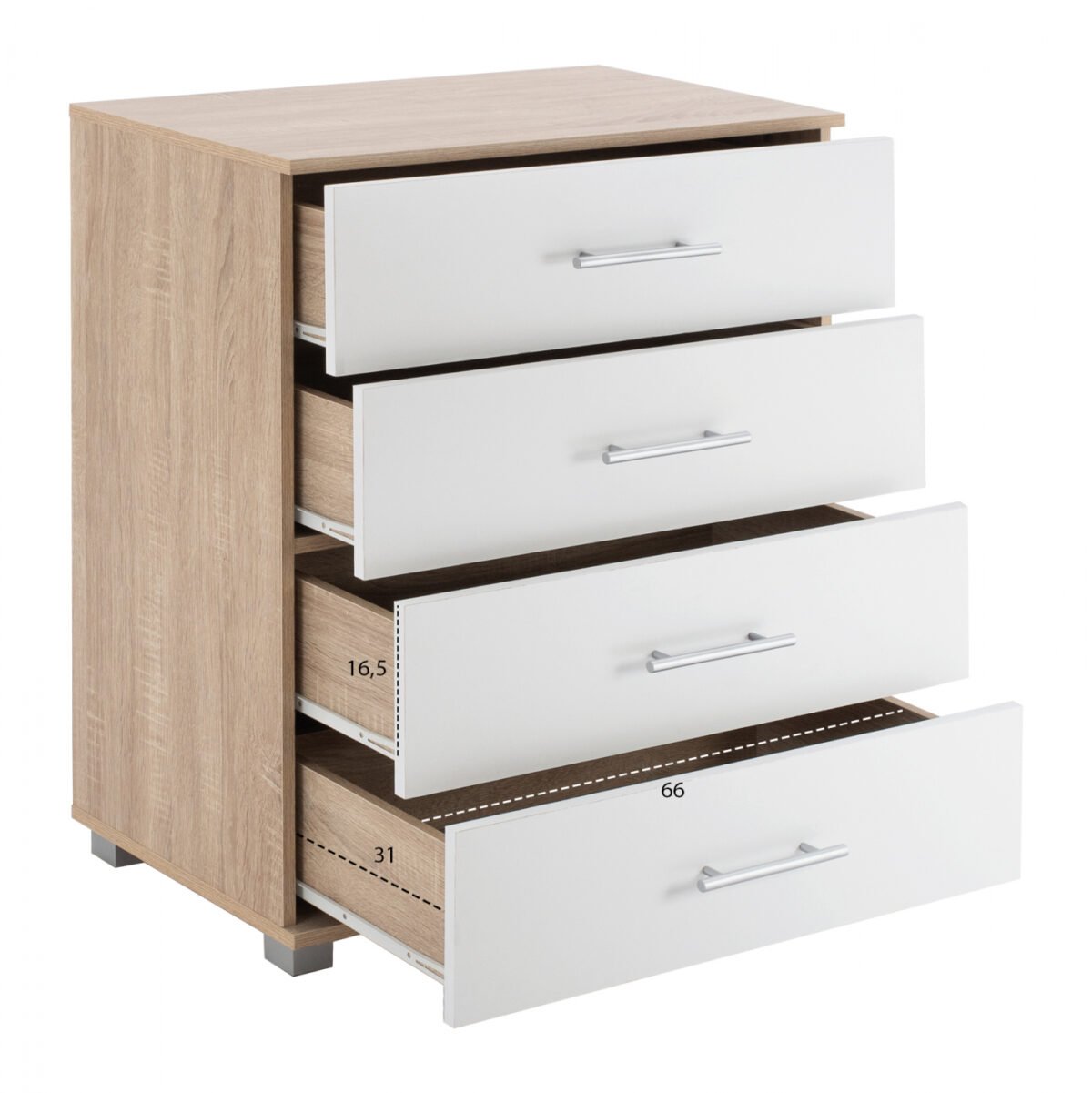 ΣΥΡΤΑΡΙΕΡΑ ΜΕΛΑΜΙΝΗΣ BRIANA HM2204.06 ME 4 ΣΥΡΤΑΡΙΑ SONAMA-ΛΕΥΚΟ 75x40x83Y εκ. - Image 3