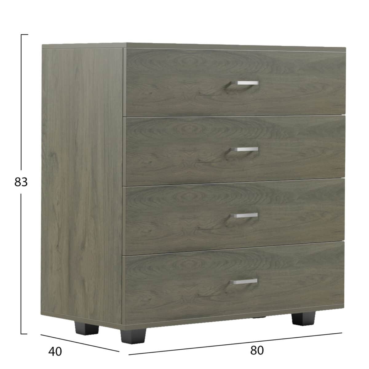 ΣΥΡΤΑΡΙΕΡΑ ΜΕΛΑΜΙΝΗΣ THORG ME 4 ΣΥΡΤΑΡΙΑ DARK OLIVE HM8996.05 80x40x83Υεκ. - Image 2