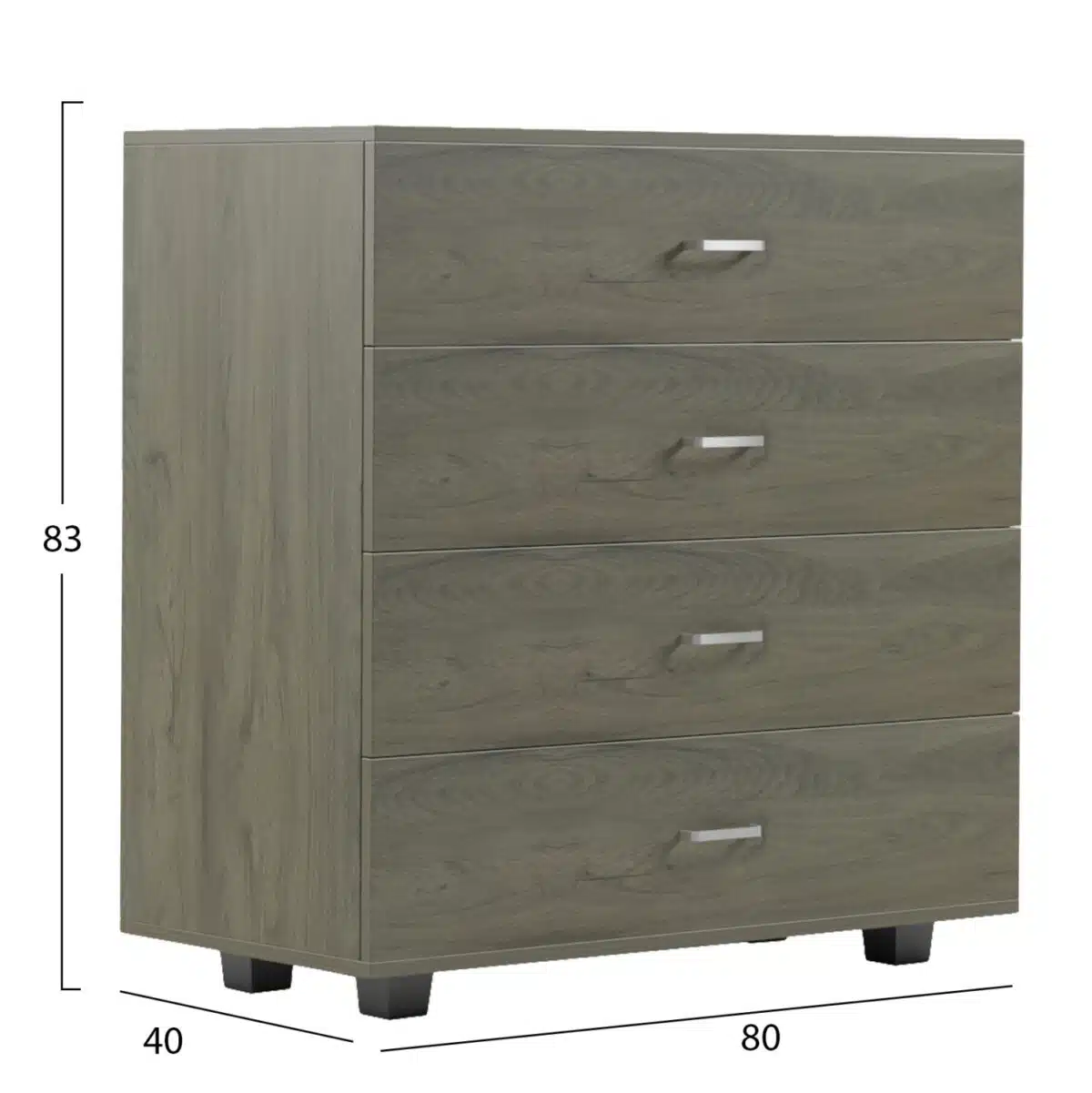 ΣΥΡΤΑΡΙΕΡΑ ΜΕΛΑΜΙΝΗΣ THORG ME 4 ΣΥΡΤΑΡΙΑ DARK OLIVE HM8996.05 80x40x83Υεκ. - Image 2