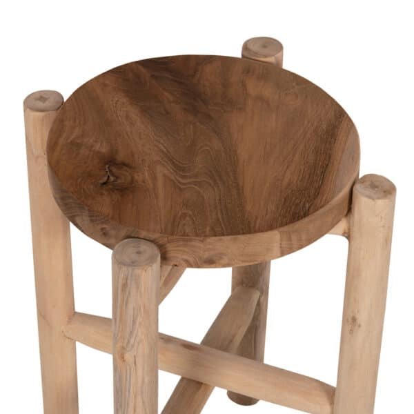 ΤΡΑΠΕΖΑΚΙ ΒΟΗΘΗΤΙΚΟ HOVER HM7900 ΞΥΛΟ ΤΕΑΚ ΣΕ ΦΥΣΙΚΟ ΧΡΩΜΑ Φ30x50Υεκ. - Image 4