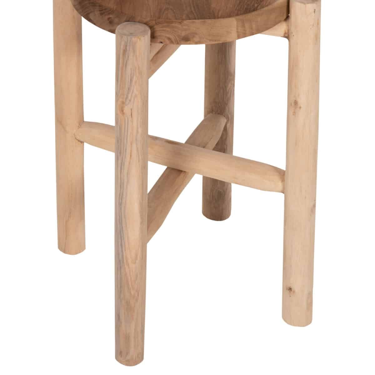 ΤΡΑΠΕΖΑΚΙ ΒΟΗΘΗΤΙΚΟ HOVER HM7900 ΞΥΛΟ ΤΕΑΚ ΣΕ ΦΥΣΙΚΟ ΧΡΩΜΑ Φ30x50Υεκ. - Image 5