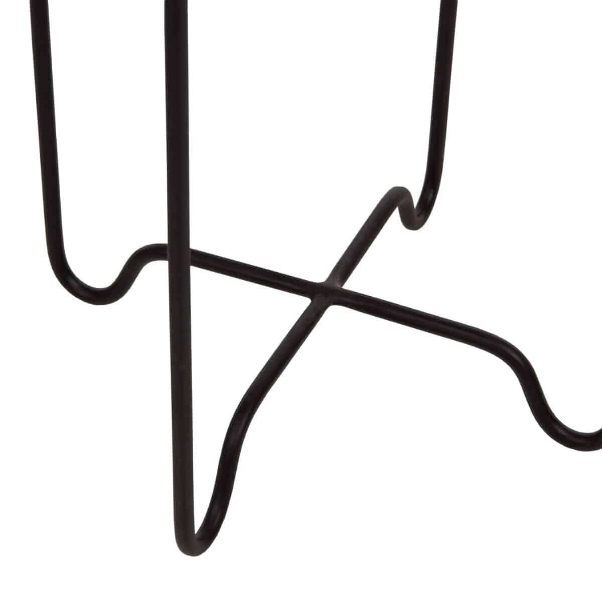 ΤΡΑΠΕΖΑΚΙ ΒΟΗΘΗΤΙΚΟ FLY HM7906 RATTAN ΦΥΣΙΚΟ ΧΡΩΜΑ-ΜΕΤΑΛΛΙΚΗ ΒΑΣΗ ΜΑΥΡΗ Φ40x53Yεκ. - Image 6