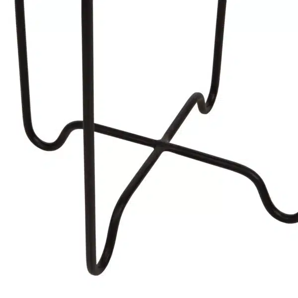 ΤΡΑΠΕΖΑΚΙ ΒΟΗΘΗΤΙΚΟ FLY HM7906 RATTAN ΦΥΣΙΚΟ ΧΡΩΜΑ-ΜΕΤΑΛΛΙΚΗ ΒΑΣΗ ΜΑΥΡΗ Φ40x53Yεκ. - Image 6