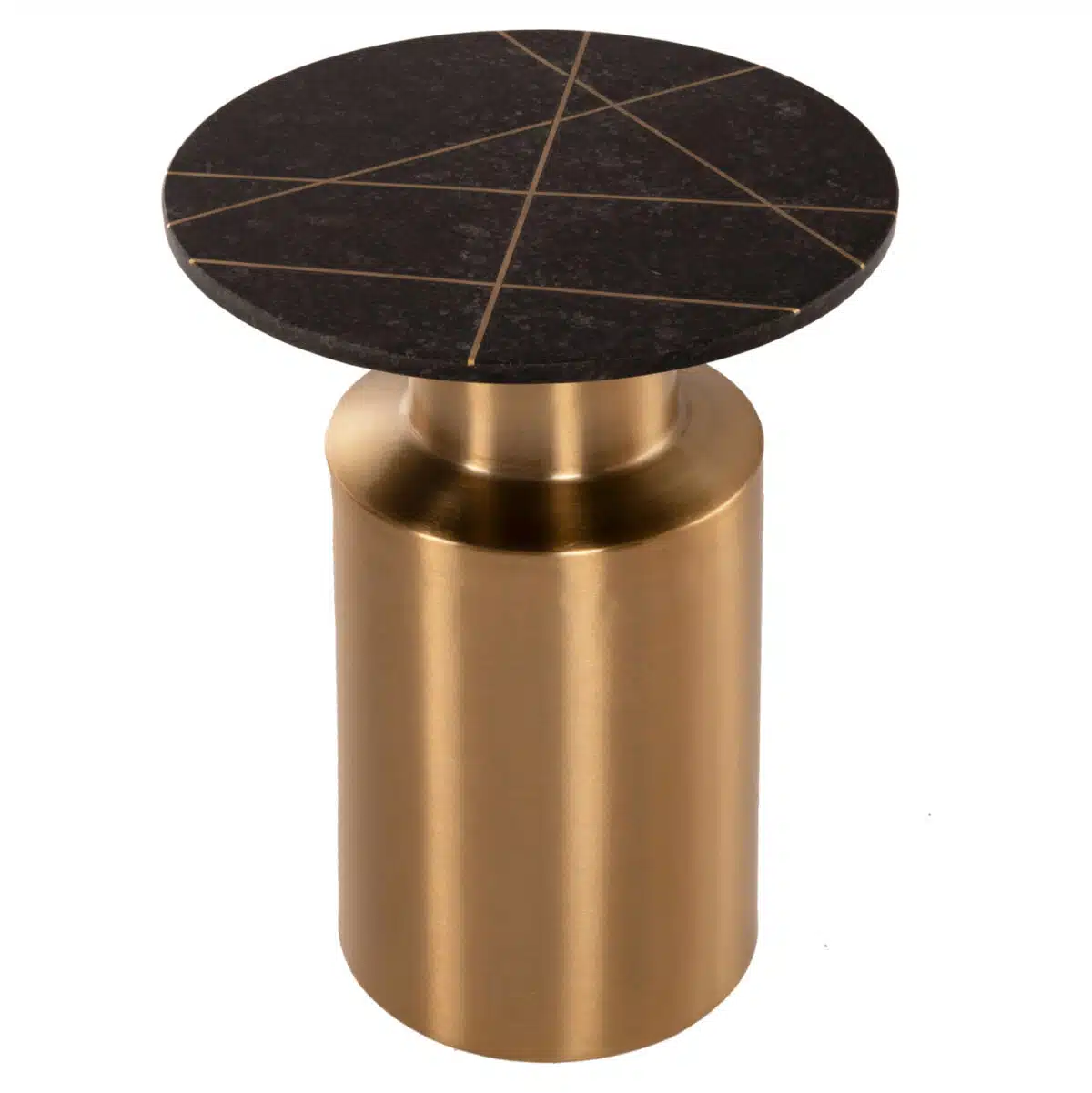 ΤΡΑΠΕΖΑΚΙ ΒΟΗΘΗΤΙΚΟ CLAYDEE HM9675 ΜΕΤΑΛΛΟ ΧΡΥΣΟ-ΜΑΥΡΟ ΜΑΡΜΑΡΟ ΤΟΠ Φ41x54,5Υεκ. - Image 3