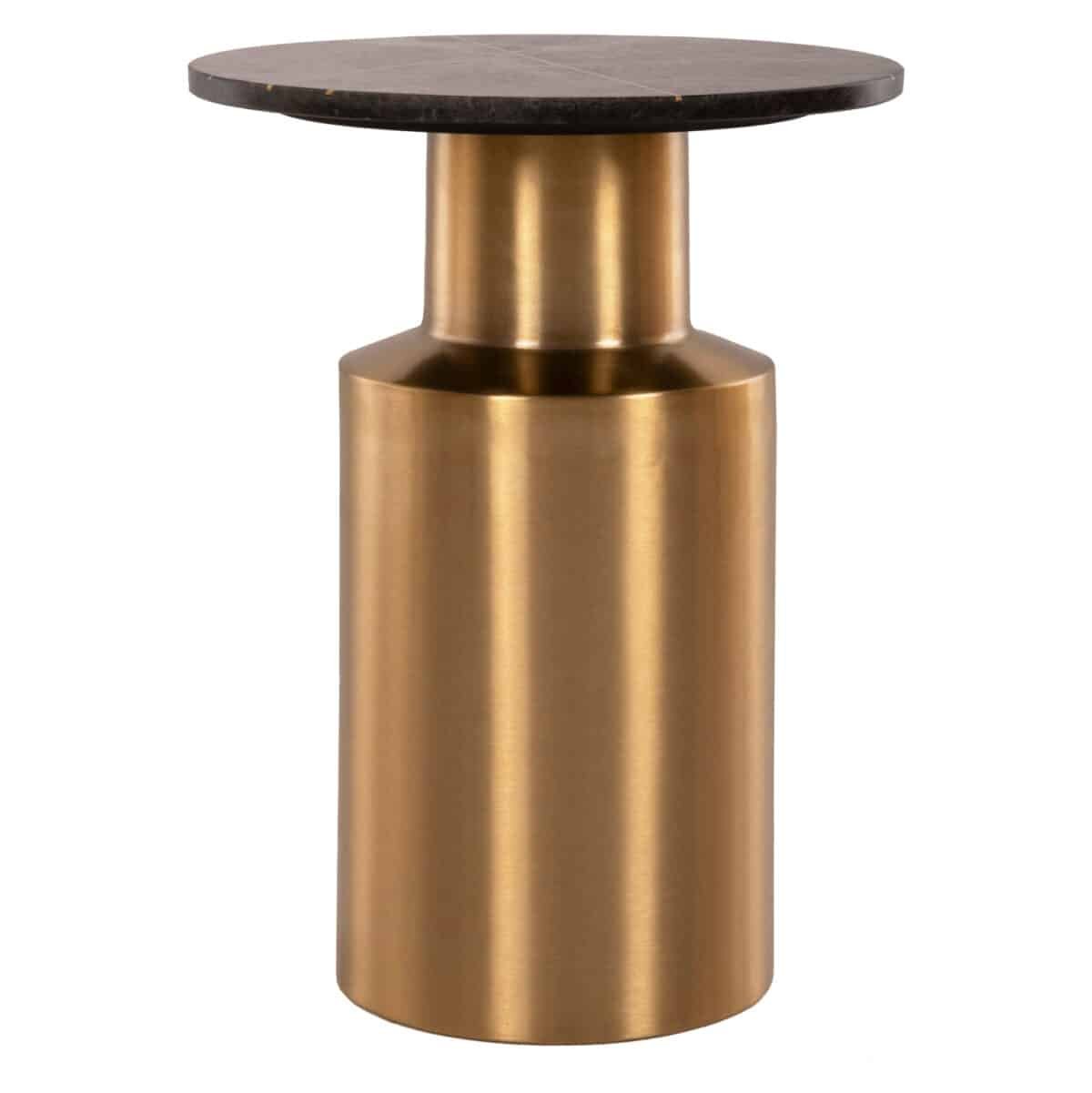 ΤΡΑΠΕΖΑΚΙ ΒΟΗΘΗΤΙΚΟ CLAYDEE HM9675 ΜΕΤΑΛΛΟ ΧΡΥΣΟ-ΜΑΥΡΟ ΜΑΡΜΑΡΟ ΤΟΠ Φ41x54,5Υεκ. - Image 4