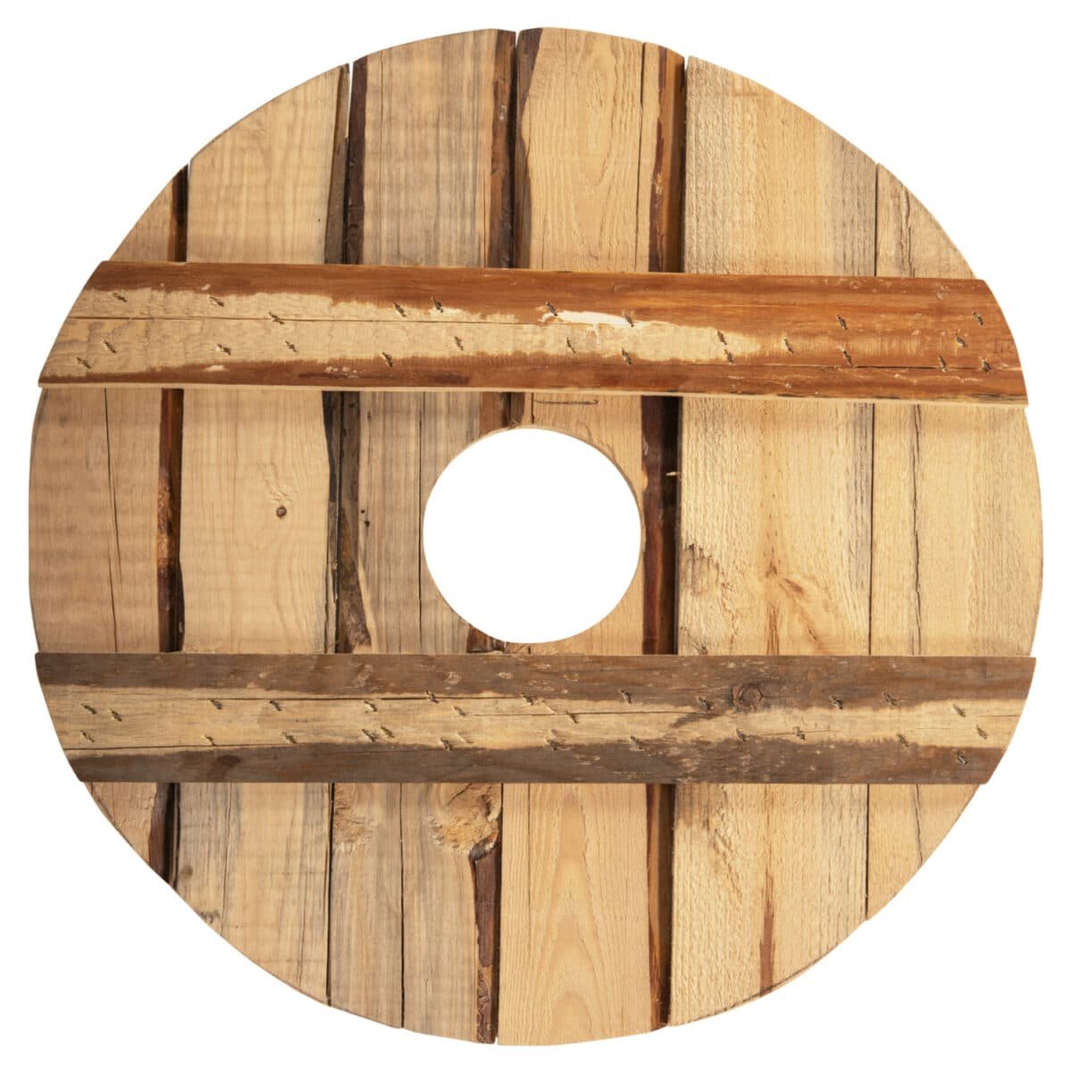 ΤΡΑΠΕΖΑΚΙ ΟΜΠΡΕΛΑΣ Φ40 ΞΥΛΟ ΠΕΥΚΟΥ ΜΕ ΥΠΟΣΤΗΡΙΓΜΑΤΑ HM6108 - Image 4