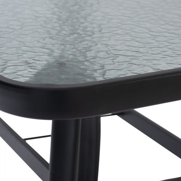 ΤΡΑΠΕΖΙ BRAVO ΜΕΤΑΛΛΙΚΟ ΓΚΡΙ ΓΥΑΛ.ΕΠΙΦΑΝΕΙΑ ΜΕ ΤΡΥΠΑ ΟΜΠΡΕΛΑΣ 120Χ70Χ72Υεκ.HM5021.11 - Image 7