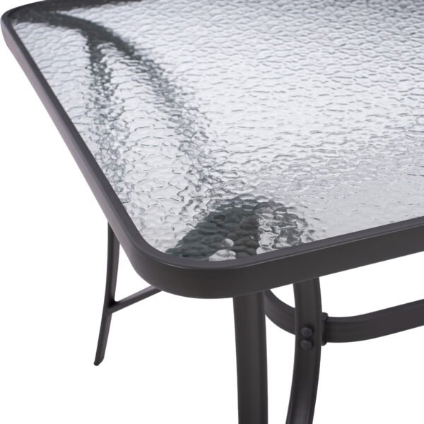 ΤΡΑΠΕΖΙ BRUNO 150X90Χ75Υεκ. ΜΕΤΑΛΛΙΚΟ ΟΡΘΟΓΩΝΙΟ ΓΚΡΙ ΜΕ ΤΡΥΠΑ ΟΜΠΡΕΛΑΣ Φ38  HM5145.11 - Image 6