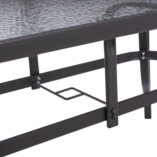 ΤΡΑΠΕΖΙ BRUNO 150X90Χ75Υεκ. ΜΕΤΑΛΛΙΚΟ ΟΡΘΟΓΩΝΙΟ ΓΚΡΙ ΜΕ ΤΡΥΠΑ ΟΜΠΡΕΛΑΣ Φ38  HM5145.11 - Image 7