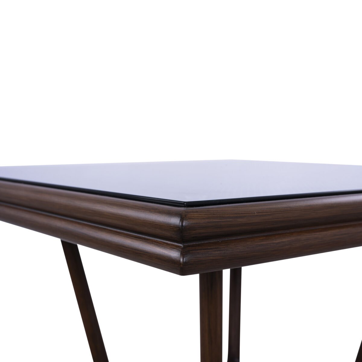 ΤΡΑΠΕΖΙ ΑΛΟΥΜΙΝΙΟΥ HARLOW 70X70X76  BAMBOO LOOK HM5568.03 ΚΑΦΕ ΜΕ ΓΥΑΛΙ - Image 5