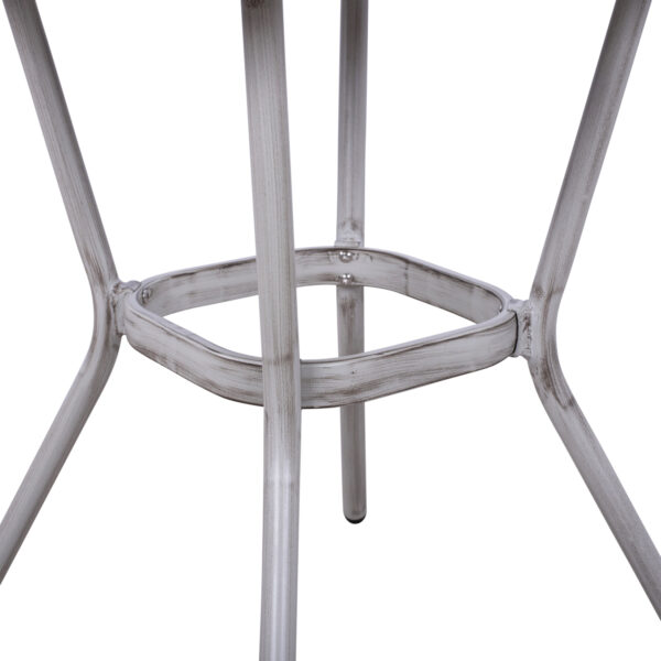 ΤΡΑΠΕΖΙ ΑΛΟΥΜΙΝΙΟΥ HARLOW 70X70X76 BAMBOO LOOK HM5568.01 ΛΕΥΚΗ ΠΑΤΙΝΑ ΜΕ ΓΥΑΛΙ - Image 6