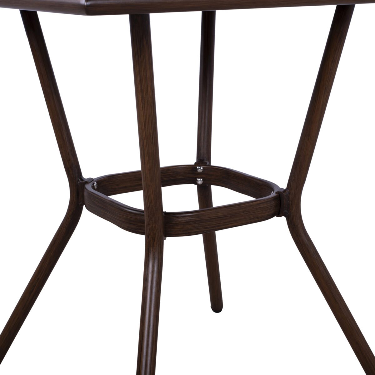 ΤΡΑΠΕΖΙ ΑΛΟΥΜΙΝΙΟΥ HARLOW 70X70X76  BAMBOO LOOK HM5568.03 ΚΑΦΕ ΜΕ ΓΥΑΛΙ - Image 7