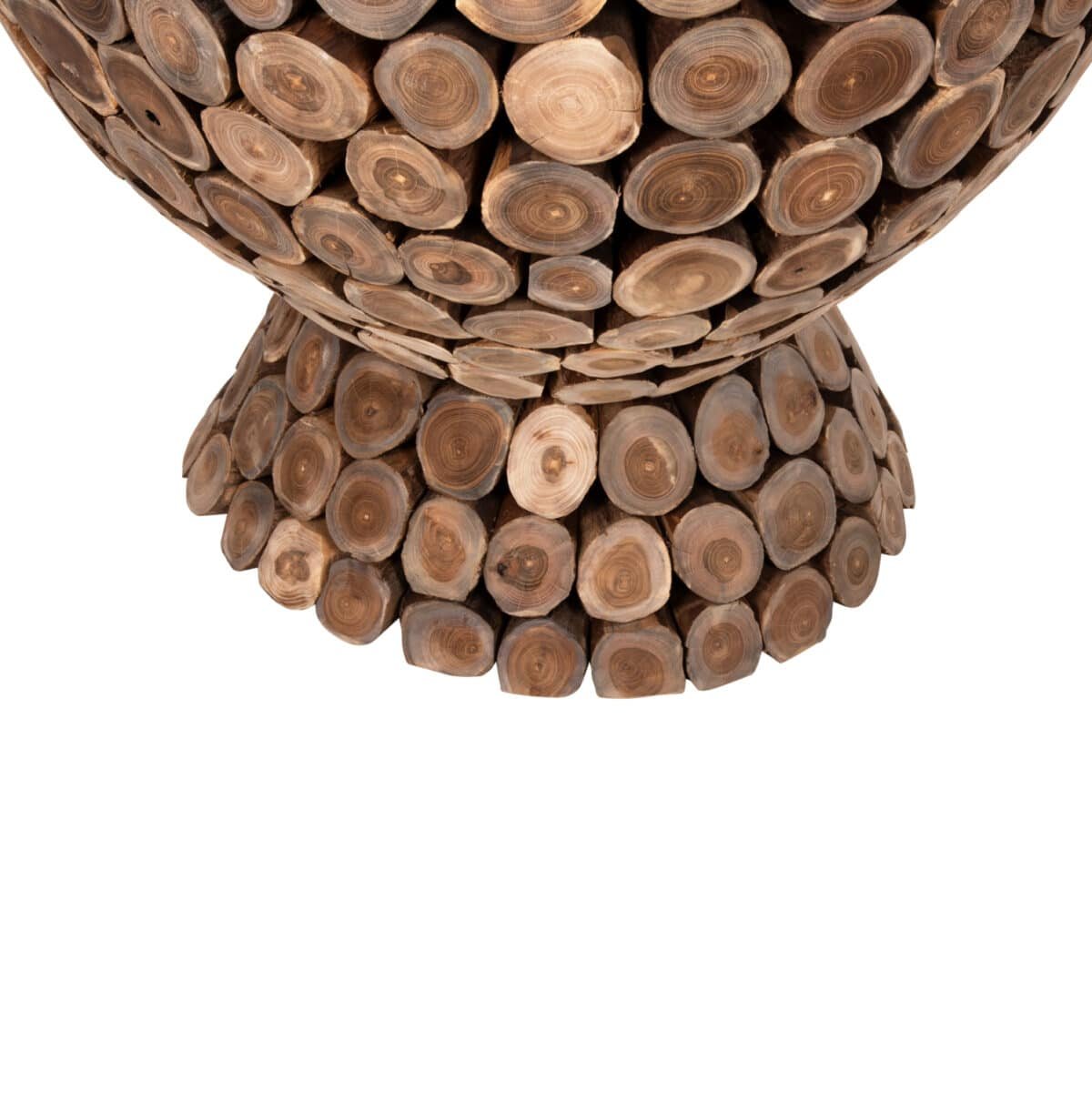 ΤΡΑΠΕΖΙ BAR ΣΤΡΟΓΓΥΛΟ LEEROY HM9806 KOMMATIA ΞΥΛΟΥ TEAK Φ900x103Υεκ. - Image 5