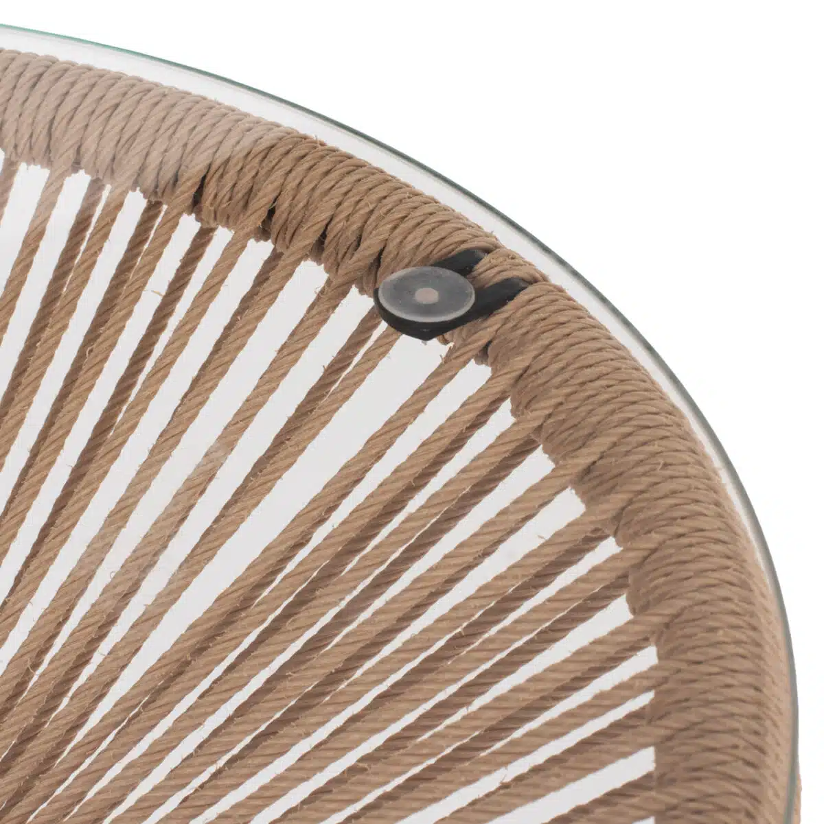 ΤΡΑΠΕΖΙ ΒΟΗΘΗΤΙΚΟ ALLEGRA ΜΑΥΡΟ ΜΕΤΑΛΛΟ  ME TWISTED WICKER ΦΥΣΙΚΟ HM5873.01 Φ47Χ45Υεκ. - Image 6