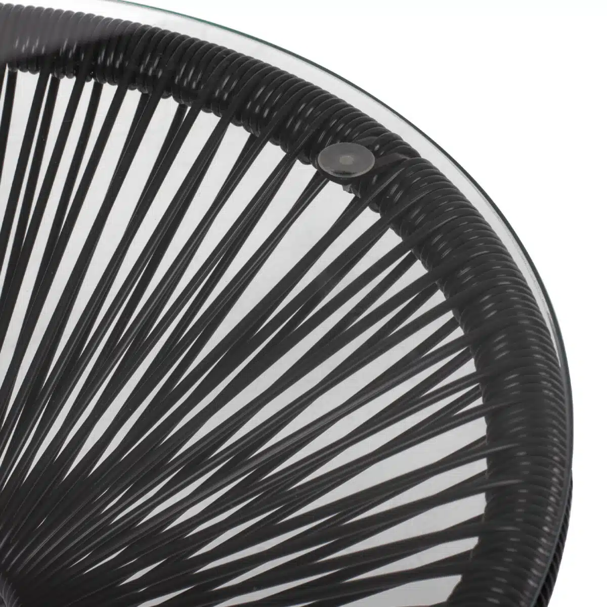 ΤΡΑΠΕΖΙ ΒΟΗΘΗΤΙΚΟ ALLEGRA ΕΠΑΓΓΕΛΜ. ΜΕΤΑΛΛΟ ΜΑΥΡΟ RATTAN ΜΑΥΡΟ HM5874.01 Φ47x45Yεκ. - Image 6