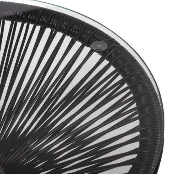 ΤΡΑΠΕΖΙ ΒΟΗΘΗΤΙΚΟ ALLEGRA ΕΠΑΓΓΕΛΜ. ΜΕΤΑΛΛΟ ΜΑΥΡΟ RATTAN ΜΑΥΡΟ HM5874.01 Φ47x45Yεκ. - Image 6