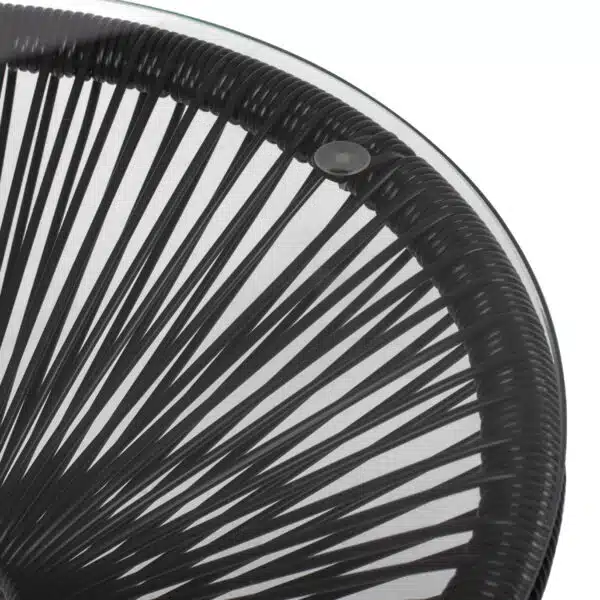 ΤΡΑΠΕΖΙ ΒΟΗΘΗΤΙΚΟ ALLEGRA ΕΠΑΓΓΕΛΜ. ΜΕΤΑΛΛΟ ΜΑΥΡΟ RATTAN ΜΑΥΡΟ HM5874.01 Φ47x45Yεκ. - Image 6