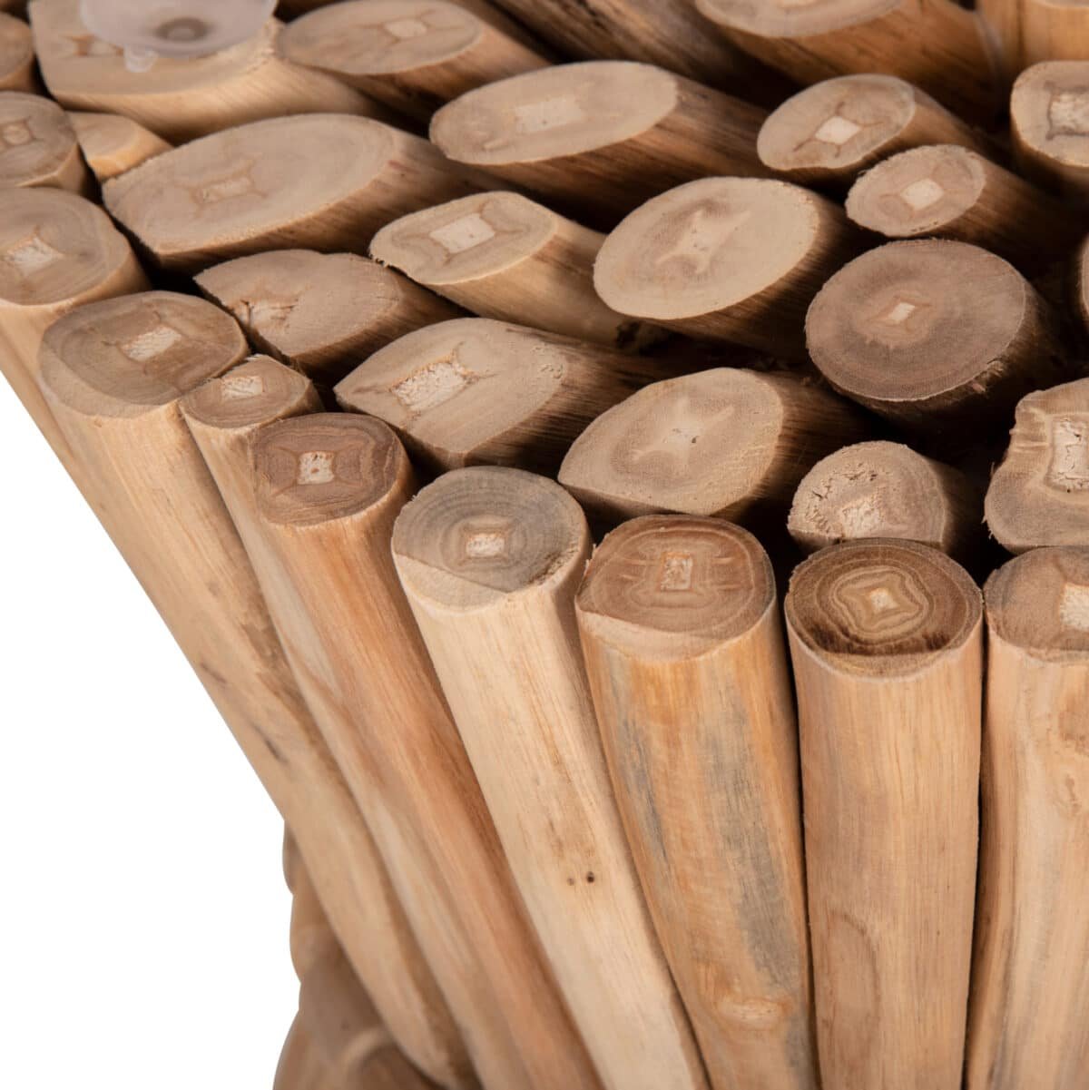 ΤΡΑΠΕΖΙ ΒΟΗΘΗΤΙΚΟ ΣΤΡΟΓΓΥΛΟ COOTER HM9792 ΚΛΑΔΙΑ ΞΥΛΟΥ ΤΕΑΚ ΦΥΣΙΚΟ Φ37x50Υεκ. - Image 4