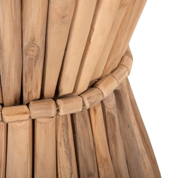 ΤΡΑΠΕΖΙ ΒΟΗΘΗΤΙΚΟ ΣΤΡΟΓΓΥΛΟ COOTER HM9792 ΚΛΑΔΙΑ ΞΥΛΟΥ ΤΕΑΚ ΦΥΣΙΚΟ Φ37x50Υεκ. - Image 5