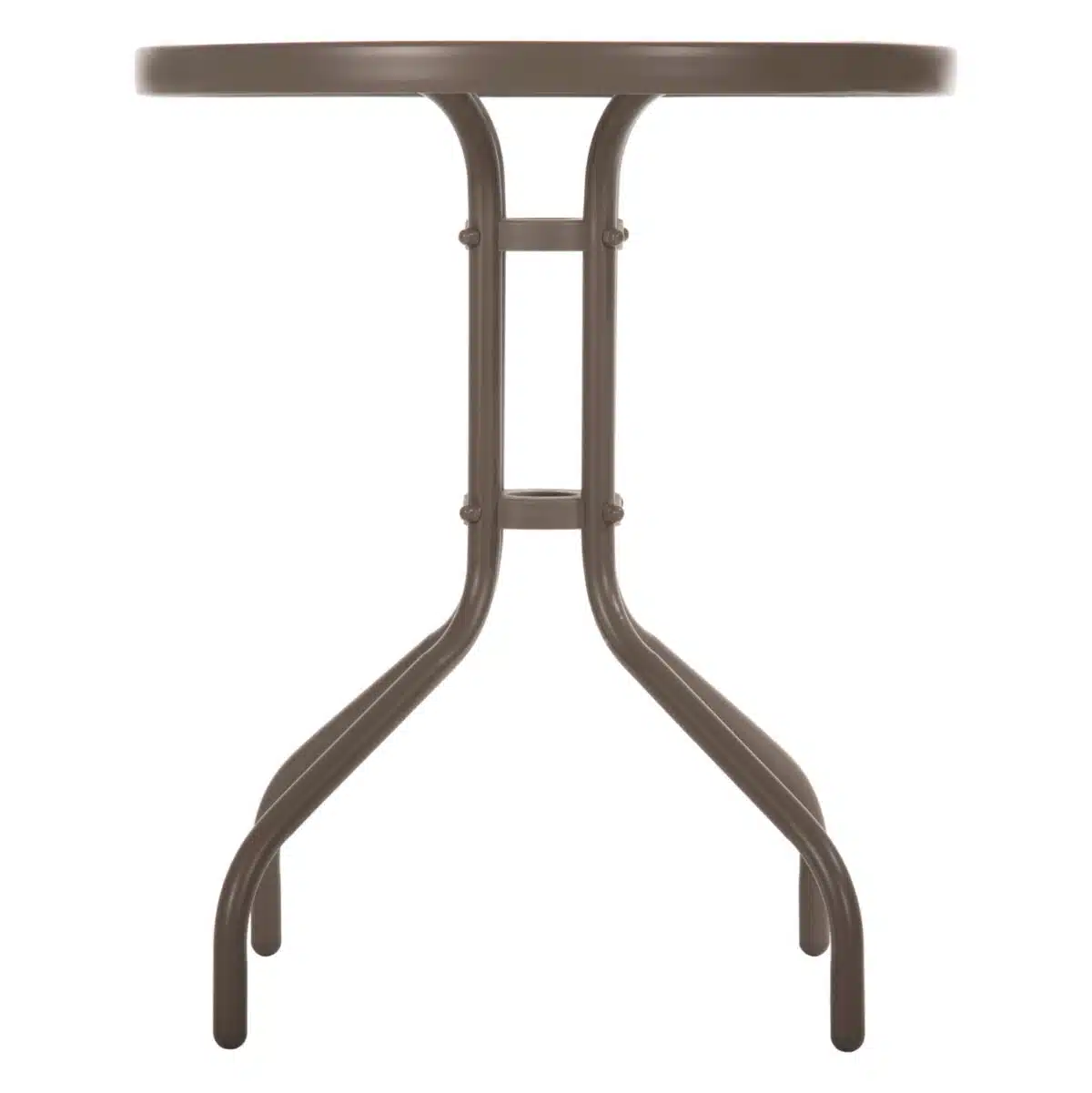 ΤΡΑΠΕΖΙ ΕΞ.ΧΩΡΟΥ ΣΤΡΟΓΓΥΛΟ LIMA HM5079.04 ΣΑΜΠΑΝΙ ΜΕΤΑΛΛΟ-ΓΥΑΛΙΝΗ ΕΠΙΦΑΝΕΙΑ Φ60x70Υ - Image 4