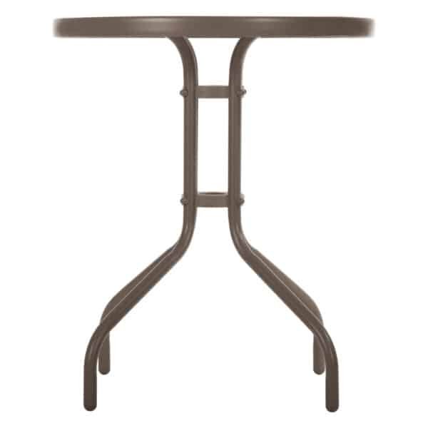 ΤΡΑΠΕΖΙ ΕΞ.ΧΩΡΟΥ ΣΤΡΟΓΓΥΛΟ LIMA HM5079.04 ΣΑΜΠΑΝΙ ΜΕΤΑΛΛΟ-ΓΥΑΛΙΝΗ ΕΠΙΦΑΝΕΙΑ Φ60x70Υ - Image 4