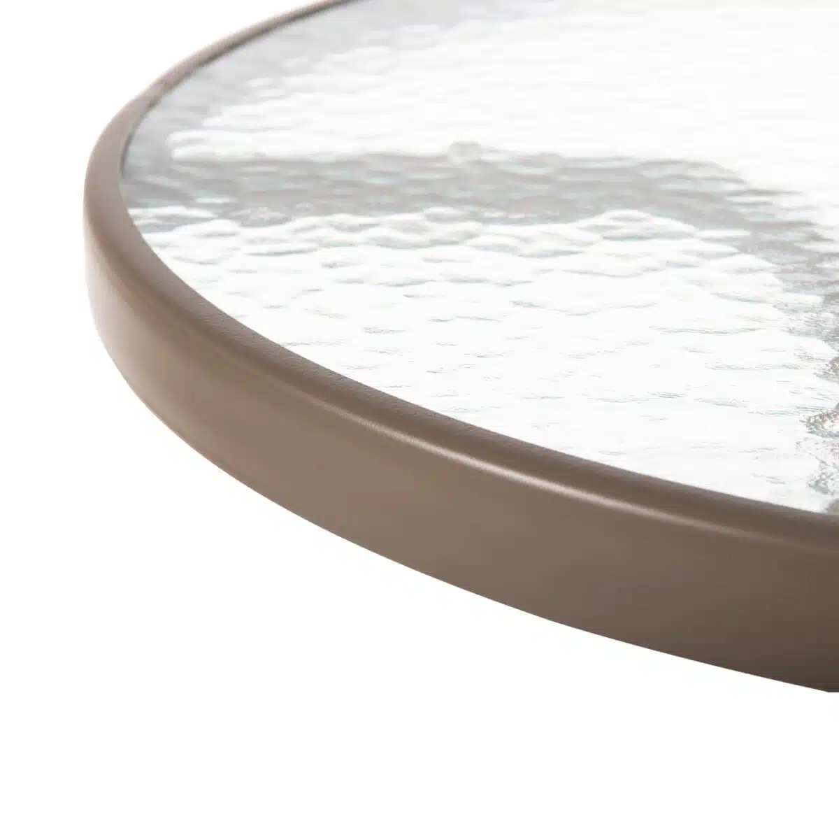 ΤΡΑΠΕΖΙ ΕΞ.ΧΩΡΟΥ ΣΤΡΟΓΓΥΛΟ LIMA HM5079.04 ΣΑΜΠΑΝΙ ΜΕΤΑΛΛΟ-ΓΥΑΛΙΝΗ ΕΠΙΦΑΝΕΙΑ Φ60x70Υ - Image 6