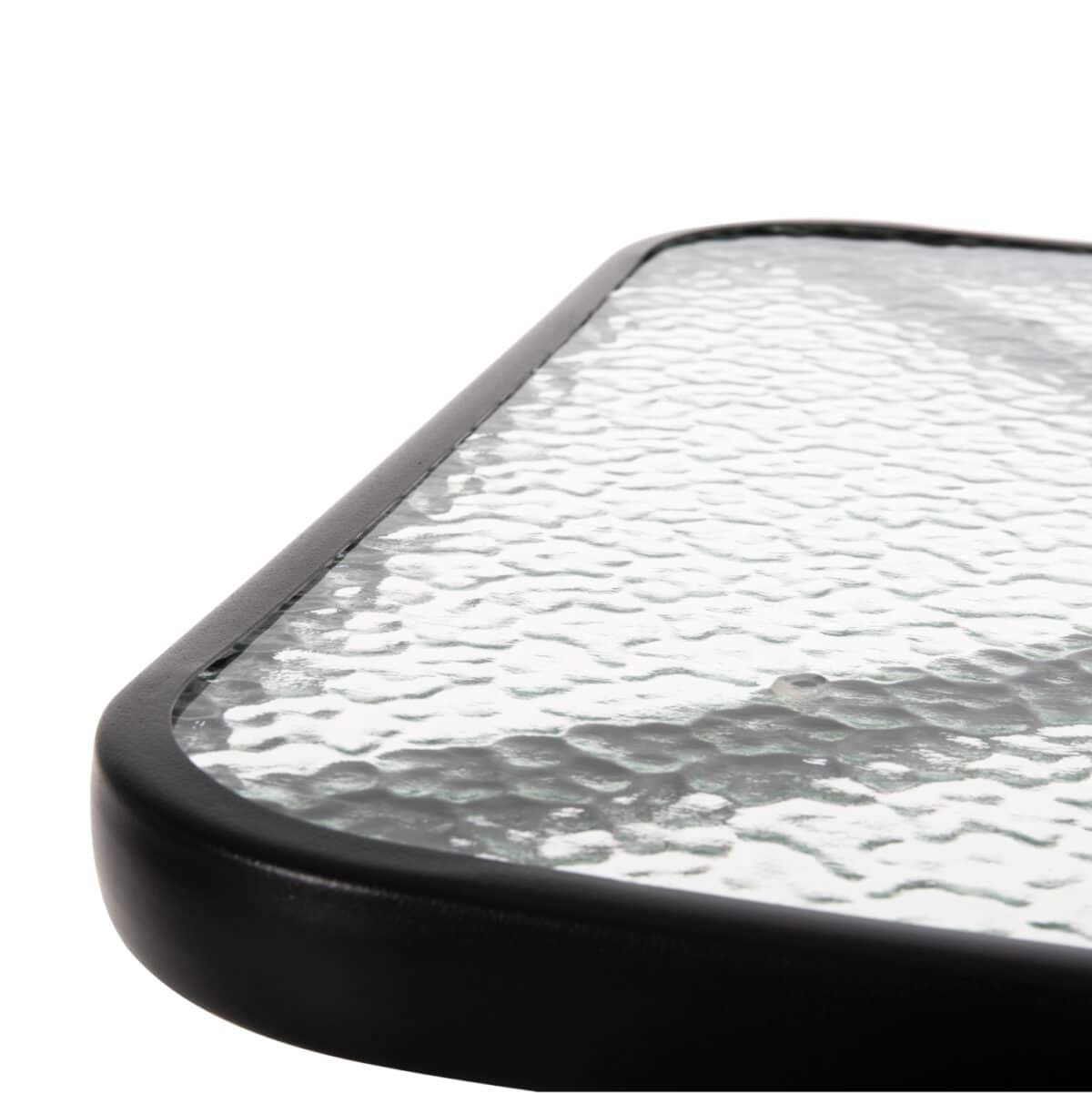 ΤΡΑΠΕΖΙ ΕΞΩΤ.ΧΩΡΟΥ FIGO HM5035.03 ΜΕΤΑΛΛΟ ΜΑΥΡΟ- ΓΥΑΛΙΝΗ ΕΠΙΦΑΝΕΙΑ 60Χ60Χ70Υεκ - Image 5