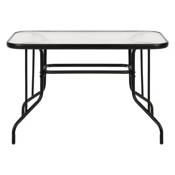 ΤΡΑΠΕΖΙ ADAM HM5020.03 ΜΕΤΑΛΛΙΚΟ ΜΑΥΡΟ ΜΕ ΓΥΑΛΙΝΗ ΕΠΙΦΑΝΕΙΑ 110Χ60Χ71Υεκ. - Image 3