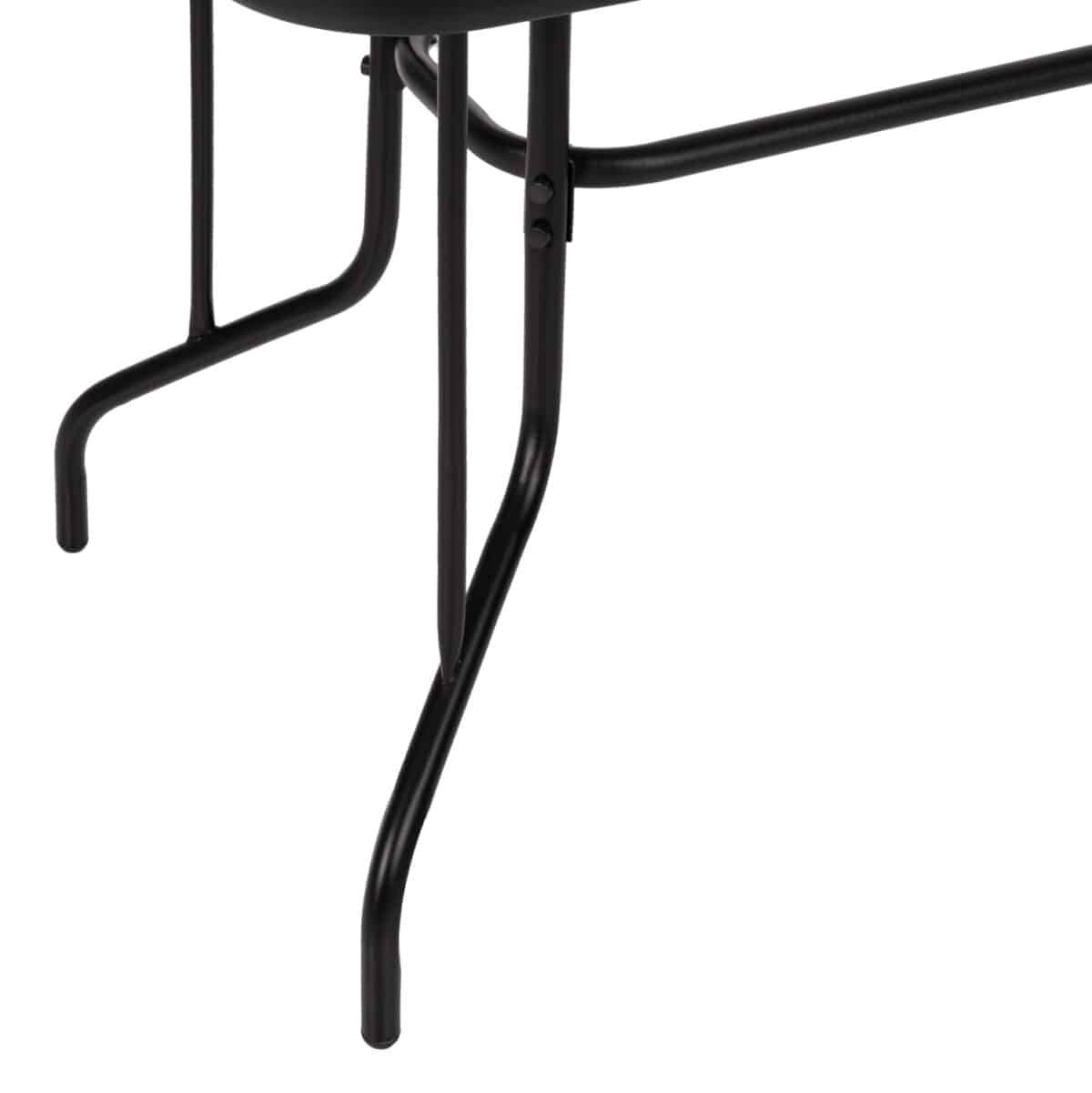 ΤΡΑΠΕΖΙ ADAM HM5020.03 ΜΕΤΑΛΛΙΚΟ ΜΑΥΡΟ ΜΕ ΓΥΑΛΙΝΗ ΕΠΙΦΑΝΕΙΑ 110Χ60Χ71Υεκ. - Image 6