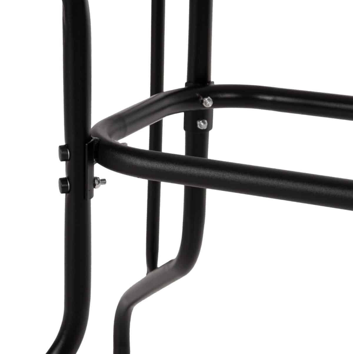 ΤΡΑΠΕΖΙ ADAM HM5020.03 ΜΕΤΑΛΛΙΚΟ ΜΑΥΡΟ ΜΕ ΓΥΑΛΙΝΗ ΕΠΙΦΑΝΕΙΑ 110Χ60Χ71Υεκ. - Image 7