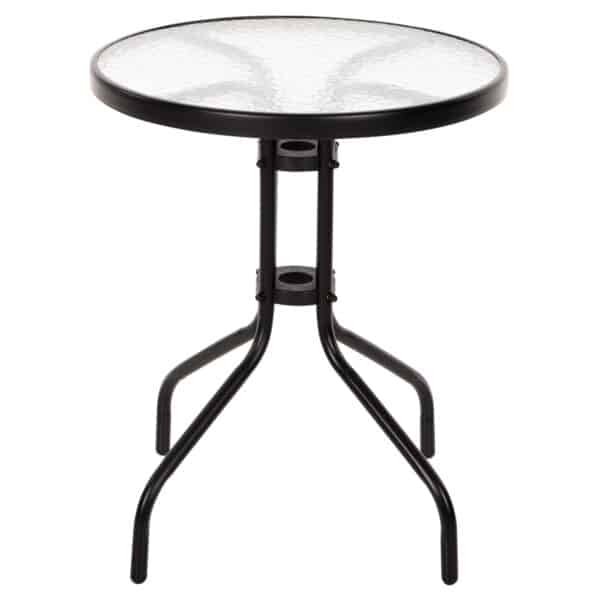 ΤΡΑΠΕΖΙ LIMA Φ60x68Υεκ. ΜΕΤΑΛΛΙΚΟ ΜΑΥΡΟ ΜΕ ΓΥΑΛΙΝΗ ΕΠΙΦΑΝΕΙΑ HM5079.03 - Image 3