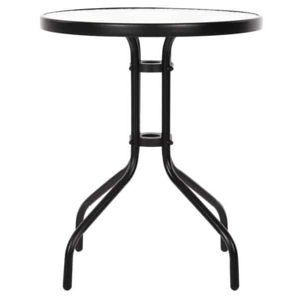 ΤΡΑΠΕΖΙ LIMA Φ60x68Υεκ. ΜΕΤΑΛΛΙΚΟ ΜΑΥΡΟ ΜΕ ΓΥΑΛΙΝΗ ΕΠΙΦΑΝΕΙΑ HM5079.03 - Image 4