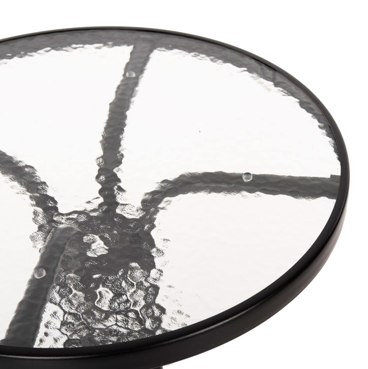 ΤΡΑΠΕΖΙ LIMA Φ60x68Υεκ. ΜΕΤΑΛΛΙΚΟ ΜΑΥΡΟ ΜΕ ΓΥΑΛΙΝΗ ΕΠΙΦΑΝΕΙΑ HM5079.03 - Image 5