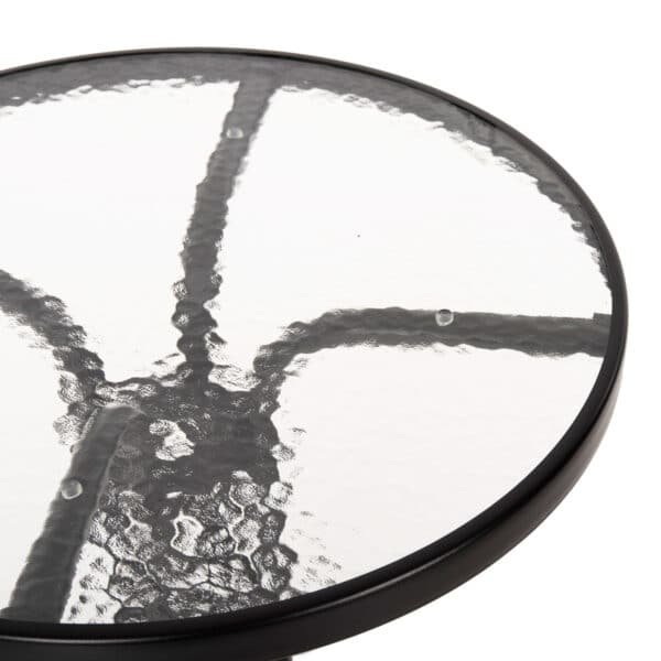 ΤΡΑΠΕΖΙ LIMA Φ60x68Υεκ. ΜΕΤΑΛΛΙΚΟ ΜΑΥΡΟ ΜΕ ΓΥΑΛΙΝΗ ΕΠΙΦΑΝΕΙΑ HM5079.03 - Image 5