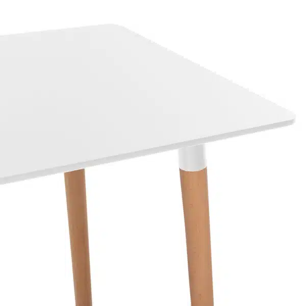 ΤΡΑΠΕΖΙ MINIMAL HM8581.01 ΛΕΥΚΟ MDF-ΠΟΔΙΑ ΟΞΙΑ ΣΕ ΦΥΣΙΚΟ ΧΡΩΜΑ- 120Χ60X74Υεκ. - Image 4