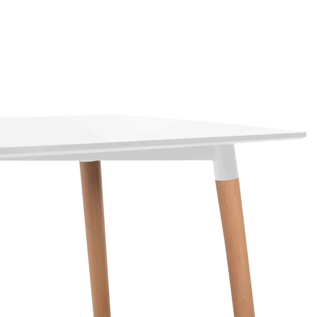 ΤΡΑΠΕΖΙ MINIMAL HM8581.01 ΛΕΥΚΟ MDF-ΠΟΔΙΑ ΟΞΙΑ ΣΕ ΦΥΣΙΚΟ ΧΡΩΜΑ- 120Χ60X74Υεκ. - Image 5