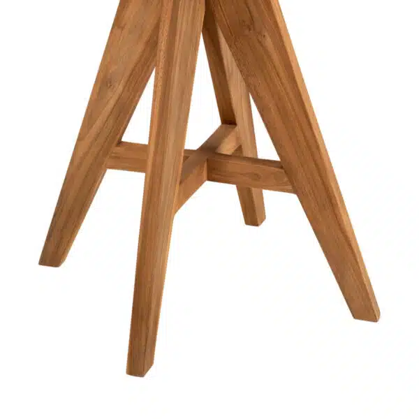 ΤΡΑΠΕΖΙ LEO ΣΤΡΟΓΓΥΛΟ ΜΑΣΙΦ ΞΥΛΟ ΤΕΑΚ Φ80x75Υεκ.HM9623 - Image 6