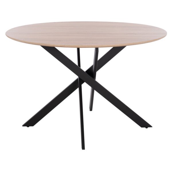 ΤΡΑΠΕΖΙ ROSARIO ΜΕ ΜDF ΕΠΙΦΑΝΕΙΑ SONAMA & ΜΕΤΑΛΛΙΚΑ ΠΟΔΙΑ HM8742.01 Φ120Χ75 εκ. - Image 3