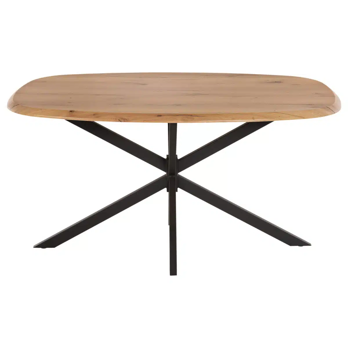 ΤΡΑΠΕΖΙ ΟΒΑΛ RODDEN HM11903.01 ΜΕ WERZALIT ΦΥΣΙΚΟ-ΜΑΥΡΗ ΧΙΑΣΤΙ ΒΑΣΗ 146x94x75Υεκ - Image 3