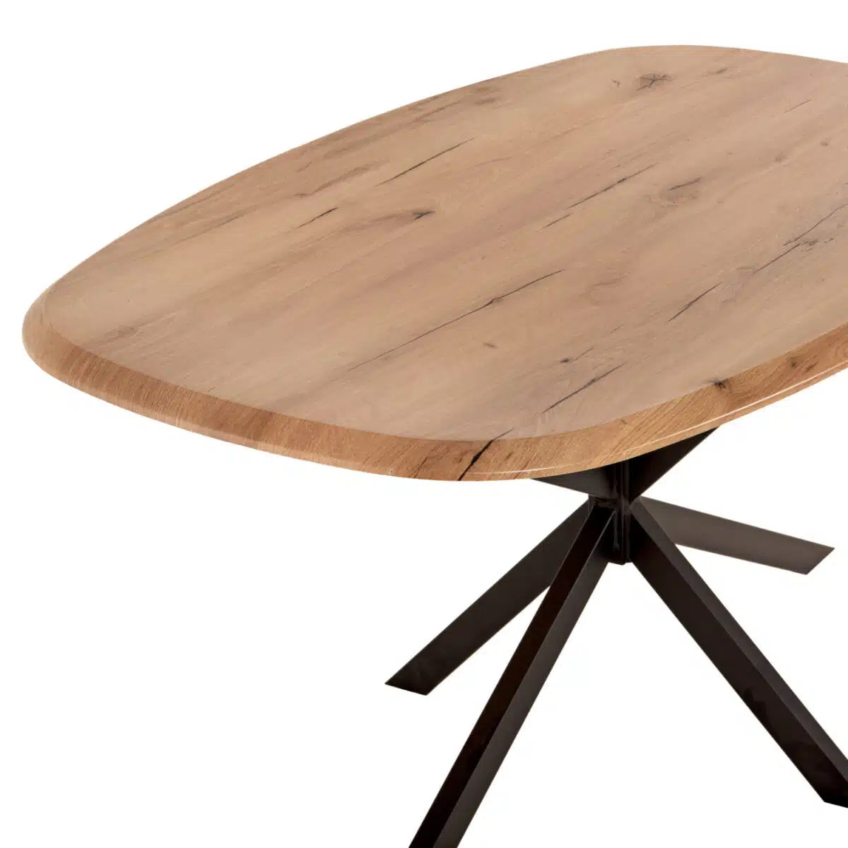 ΤΡΑΠΕΖΙ ΟΒΑΛ RODDEN HM11903.01 ΜΕ WERZALIT ΦΥΣΙΚΟ-ΜΑΥΡΗ ΧΙΑΣΤΙ ΒΑΣΗ 146x94x75Υεκ - Image 4