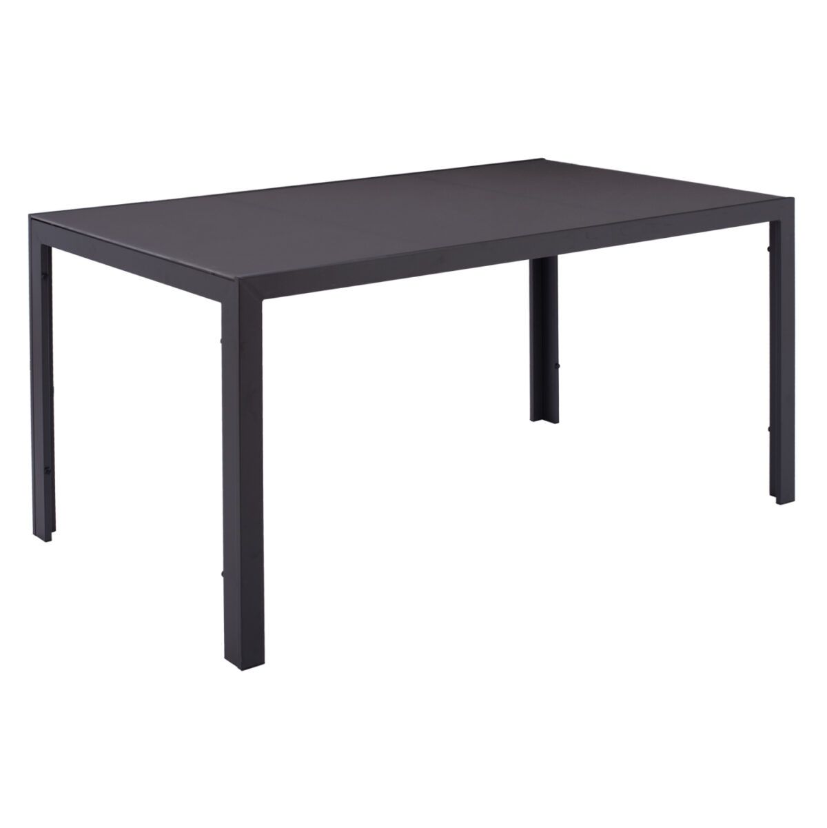 ΤΡΑΠΕΖΙ ΜΕΤΑΛΛΙΚΟ OFER ΟΡΘΟΓΩΝΙΟ ΓΚΡΙ ΜΕ ΓΥΑΛΙ ΓΚΡΙ 150X90Χ75Υεκ. HM5767.01 - Image 4