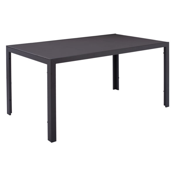 ΤΡΑΠΕΖΙ ΜΕΤΑΛΛΙΚΟ OFER ΟΡΘΟΓΩΝΙΟ ΓΚΡΙ ΜΕ ΓΥΑΛΙ ΓΚΡΙ 150X90Χ75Υεκ. HM5767.01 - Image 4