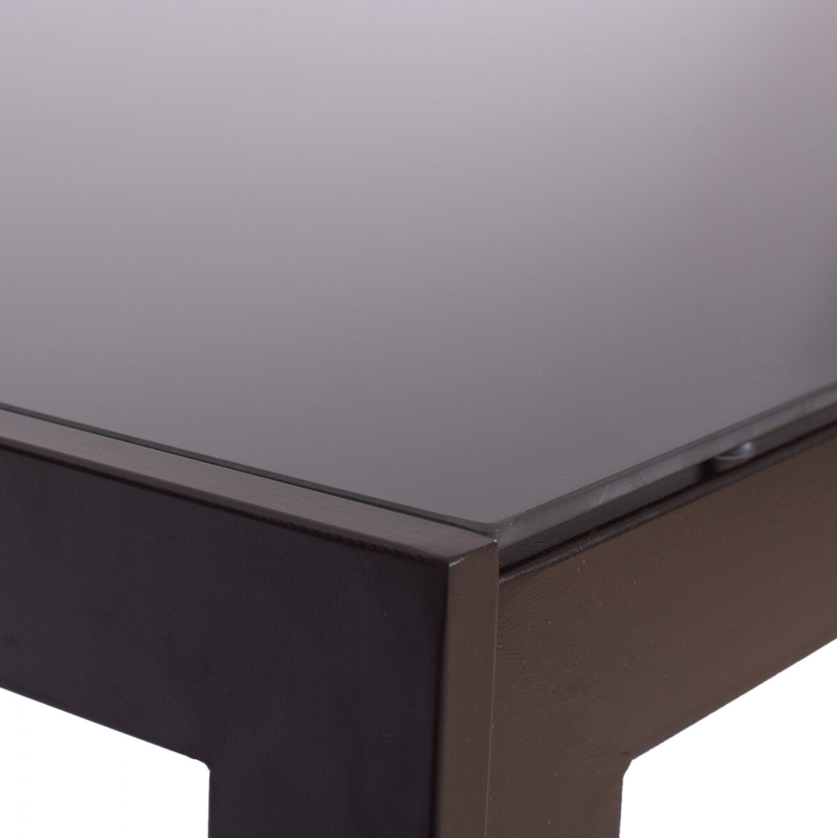 ΤΡΑΠΕΖΙ ΜΕΤΑΛΛΙΚΟ OFER ΟΡΘΟΓΩΝΙΟ ΚΑΦΕ ΜΕ ΓΥΑΛΙ ΚΑΦΕ 150X90Χ75Υεκ. HM5767.02 - Image 6