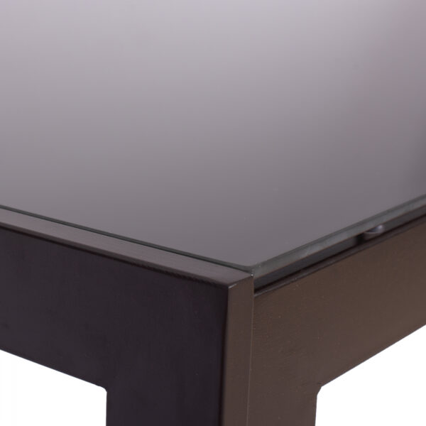 ΤΡΑΠΕΖΙ ΜΕΤΑΛΛΙΚΟ OFER ΟΡΘΟΓΩΝΙΟ ΚΑΦΕ ΜΕ ΓΥΑΛΙ ΚΑΦΕ 150X90Χ75Υεκ. HM5767.02 - Image 6