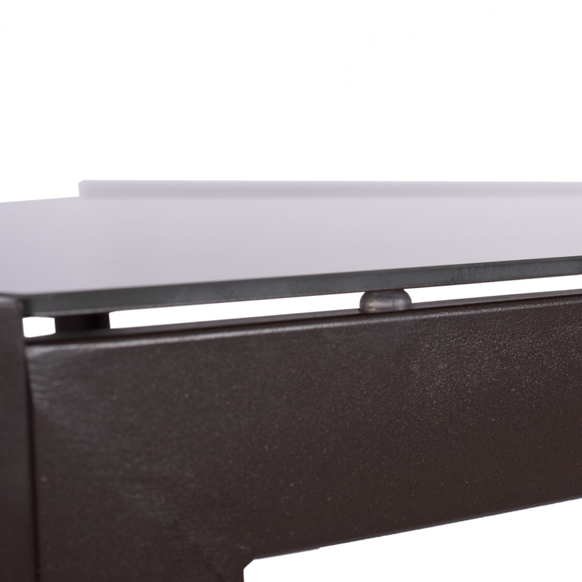 ΤΡΑΠΕΖΙ ΜΕΤΑΛΛΙΚΟ OFER ΟΡΘΟΓΩΝΙΟ ΚΑΦΕ ΜΕ ΓΥΑΛΙ ΚΑΦΕ 150X90Χ75Υεκ. HM5767.02 - Image 7